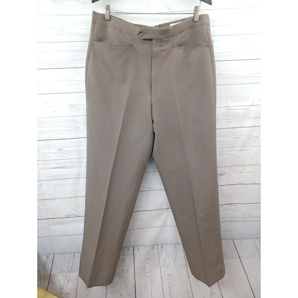 Vintage Sansabelt Dress Pants Mens Sz 36R Gray Stretch Casual